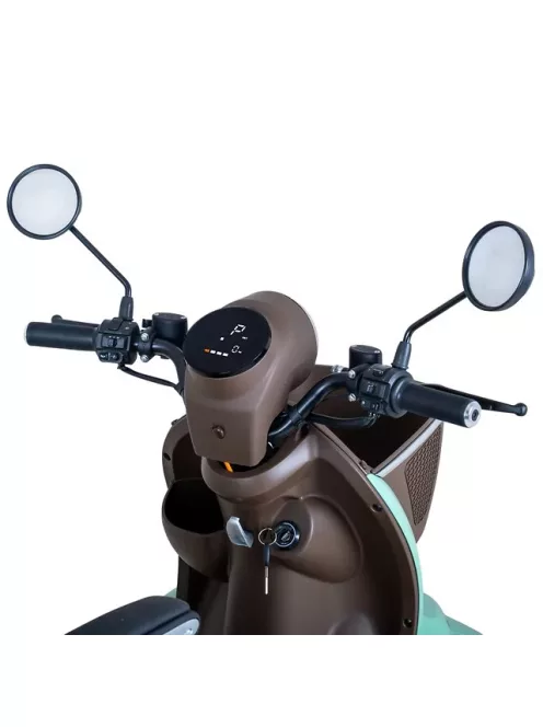 Négykerekű elektromos moped W-TEC Lubica II, LCD kijelző, 3 sebességi mód, biztonsági riasztó - szürke