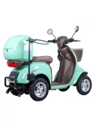 Négykerekű elektromos moped W-TEC Lubica II, LCD kijelző, 3 sebességi mód, biztonsági riasztó - zöld