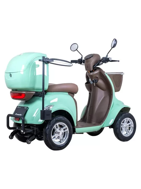 Négykerekű elektromos moped W-TEC Lubica II, LCD kijelző, 3 sebességi mód, biztonsági riasztó - zöld