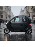 Elektromos robogó tetővel W-TEC Tukago - 25 km/h, tolatókamera 4"-os LCD kijelzővel, multimédiás Bluetooth, biztonsági övek, riasztórendszer - fekete