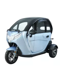   Elektromos robogó tetővel W-TEC Tukago - 25 km/h, tolatókamera 4"-os LCD kijelzővel, multimédiás Bluetooth, biztonsági övek, riasztórendszer - kék