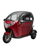 Elektromos robogó tetővel W-TEC Tukago - 45 km/h, tolatókamera 4"-os LCD kijelzővel, multimédiás Bluetooth, biztonsági övek, riasztórendszer - piros