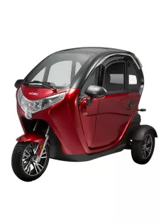   Elektromos robogó tetővel W-TEC Tukago - 45 km/h, tolatókamera 4"-os LCD kijelzővel, multimédiás Bluetooth, biztonsági övek, riasztórendszer - piros