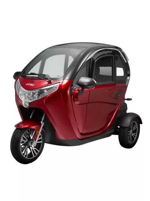 Elektromos robogó tetővel W-TEC Tukago - 45 km/h, tolatókamera 4"-os LCD kijelzővel, multimédiás Bluetooth, biztonsági övek, riasztórendszer - piros