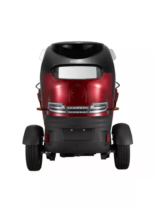 Elektromos robogó tetővel W-TEC Tukago - 45 km/h, tolatókamera 4"-os LCD kijelzővel, multimédiás Bluetooth, biztonsági övek, riasztórendszer - piros