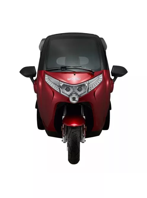 Elektromos robogó tetővel W-TEC Tukago - 45 km/h, tolatókamera 4"-os LCD kijelzővel, multimédiás Bluetooth, biztonsági övek, riasztórendszer - piros