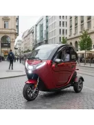 Elektromos robogó tetővel W-TEC Tukago - 45 km/h, tolatókamera 4"-os LCD kijelzővel, multimédiás Bluetooth, biztonsági övek, riasztórendszer - piros