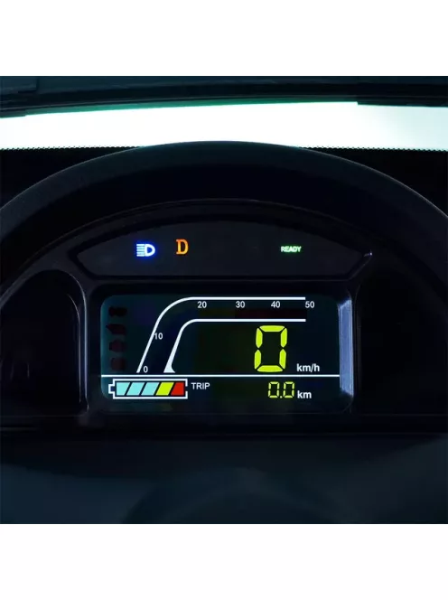 Elektromos robogó tetővel W-TEC Tukago - 45 km/h, tolatókamera 4"-os LCD kijelzővel, multimédiás Bluetooth, biztonsági övek, riasztórendszer - piros