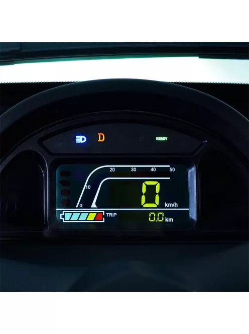 Elektromos robogó tetővel W-TEC Tukago - 45 km/h, tolatókamera 4"-os LCD kijelzővel, multimédiás Bluetooth, biztonsági övek, riasztórendszer - fekete