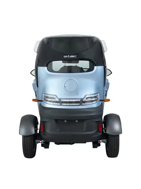 Elektromos robogó tetővel W-TEC Tukago - 45 km/h, tolatókamera 4"-os LCD kijelzővel, multimédiás Bluetooth, biztonsági övek, riasztórendszer - kék