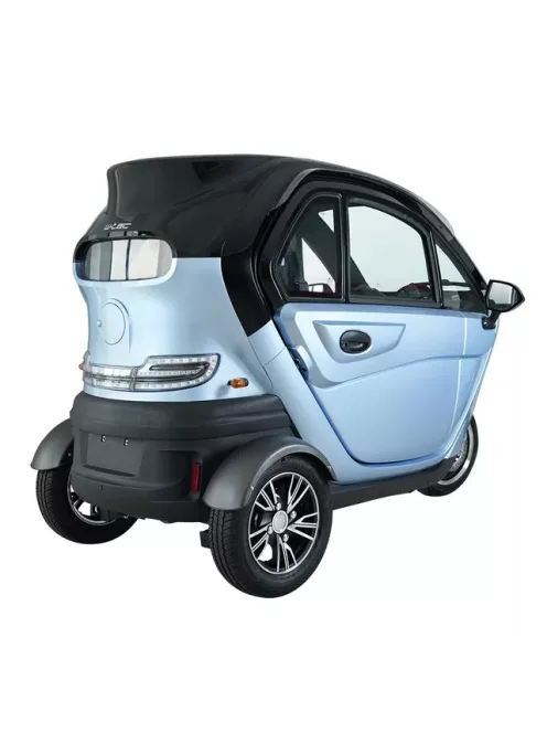 Elektromos robogó tetővel W-TEC Tukago - 45 km/h, tolatókamera 4"-os LCD kijelzővel, multimédiás Bluetooth, biztonsági övek, riasztórendszer - kék