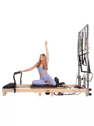 Pilates reformer inSPORTline Driftaler, összecsukható szerkezet biztonsági retesszel, tölgyfából készült váz, speciális pilates-doboz