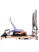 Pilates reformer inSPORTline Driftaler, összecsukható szerkezet biztonsági retesszel, tölgyfából készült váz, speciális pilates-doboz