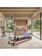 Pilates Reformer torony inSPORTline Driftaler, stabil szerkezet, 53 rögzítőszem, V-alakú fogantyú, négy hosszú és négy rövid prémium rugó