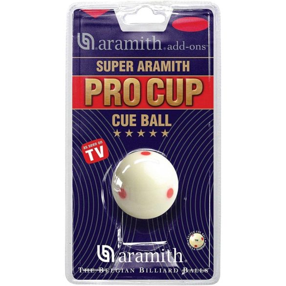 Snooker méretű pöttyös fehér golyó 52,4 mm PRO-CUP Aramith