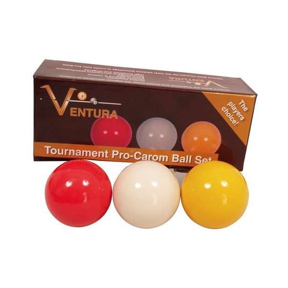 Carom ball set Ventura 61,5mm tournament colors