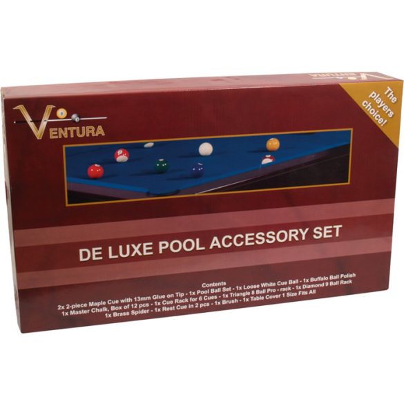 Ventura De Luxe pool biliárd kellékek készletben