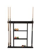 Wall Cue Holder Buffalo for 6 cues, dark brown