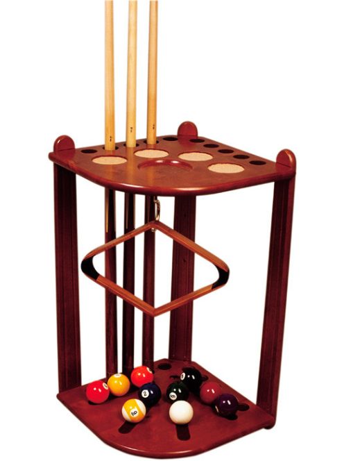 Cue holder corner rack for 10 cues maple