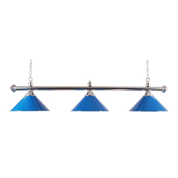billiard lamp Buffalo chrome with 3 blue frames