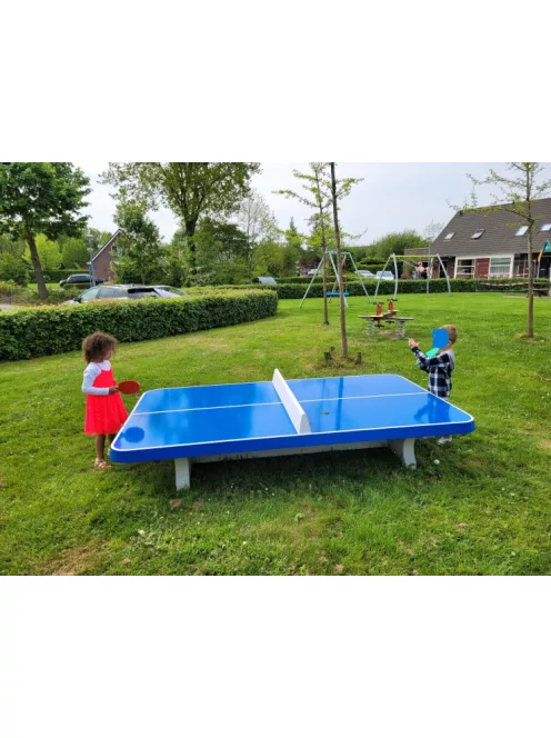 vandal resistant outdoor HeBlad concrete table tennis table classic green
