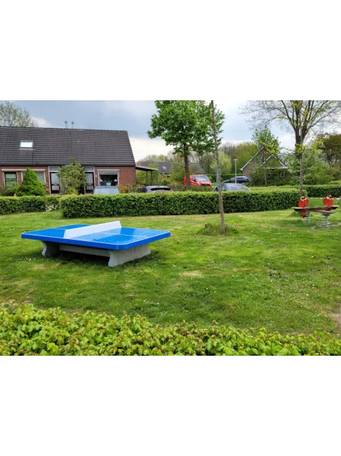 vandal resistant outdoor HeBlad concrete table tennis table classic green