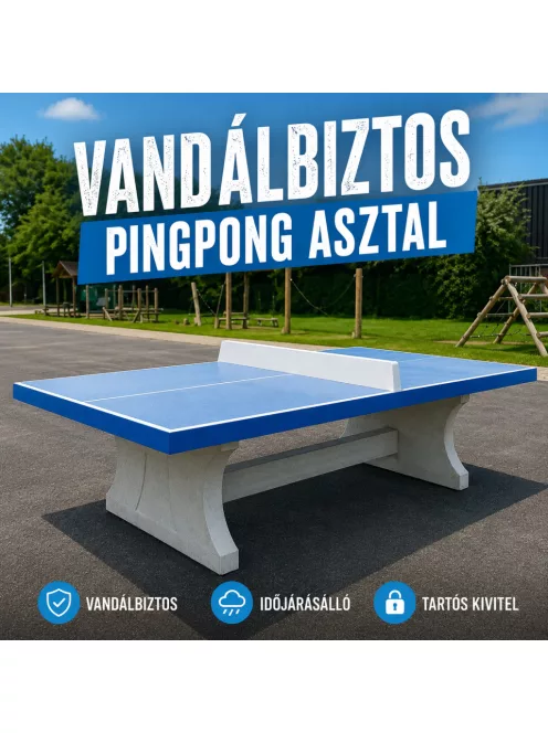 vandal-proof outdoor HeBlad concrete table tennis table classic blue