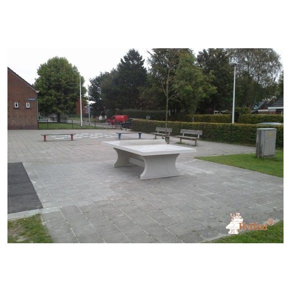 vandal-resistant outdoor HeBlad concrete table tennis table classic natural