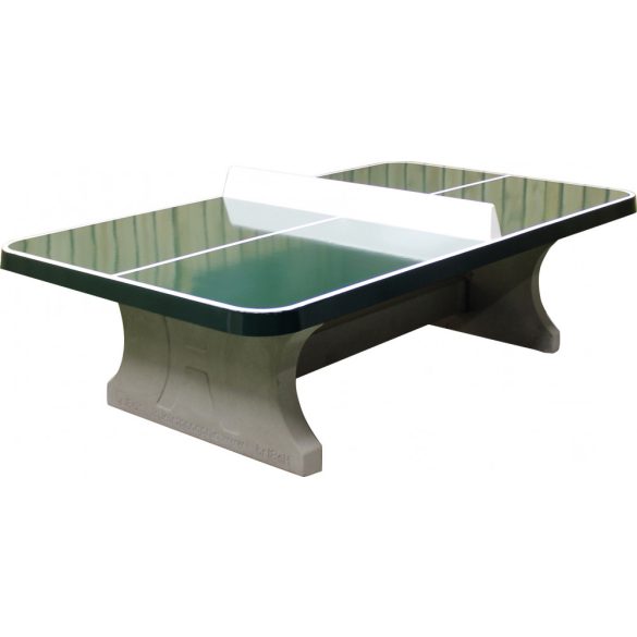 vandal-resistant outdoor HeBlad concrete table tennis table classic green, rounded