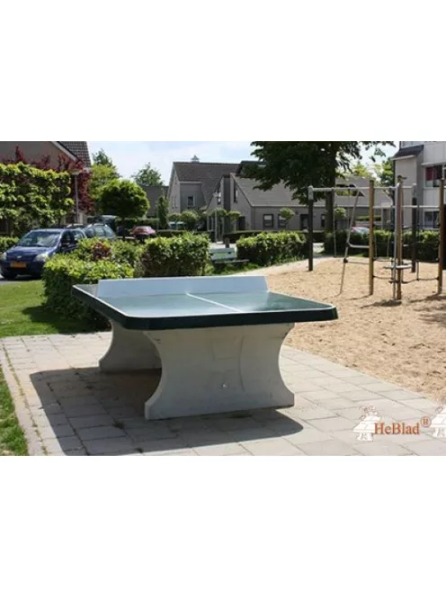 vandálbiztos, kültéri HeBlad beton pingpong asztal klasszikus zöld, kerekített