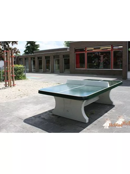 vandálbiztos, kültéri HeBlad beton pingpong asztal klasszikus zöld, kerekített