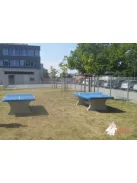 vandálbiztos, kültéri HeBlad beton pingpong asztal klasszikus kék, kerekített