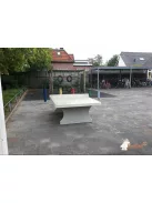 vandálbiztos, kültéri HeBlad beton pingpong asztal klasszikus natúr, kerekített