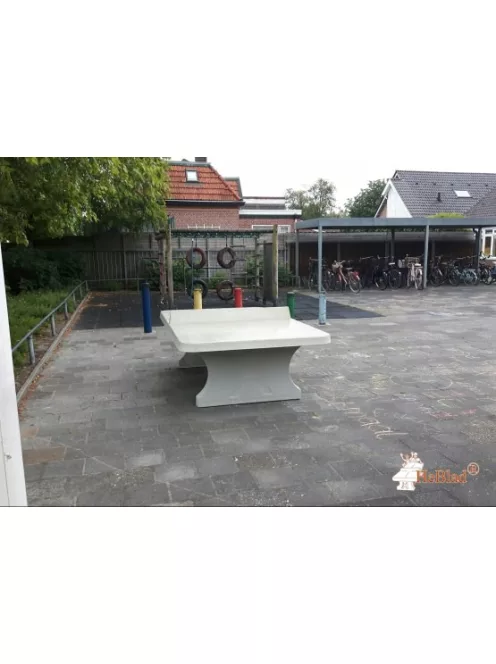 vandálbiztos, kültéri HeBlad beton pingpong asztal klasszikus natúr, kerekített
