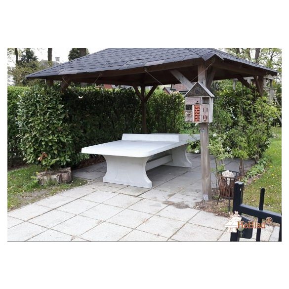 vandálbiztos, kültéri HeBlad beton asztalitenisz asztal klasszikus natúr, kerekített