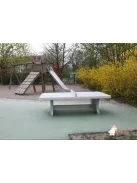 vandálbiztos, kültéri HeBlad beton pingpong asztal klasszikus natúr, kerekített