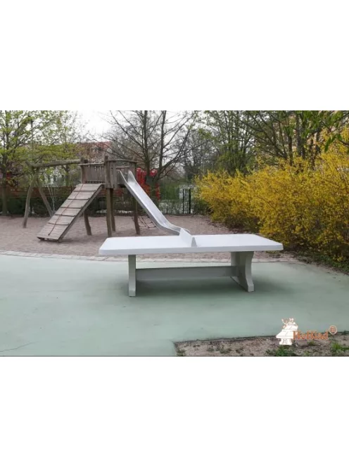 vandálbiztos, kültéri HeBlad beton pingpong asztal klasszikus natúr, kerekített