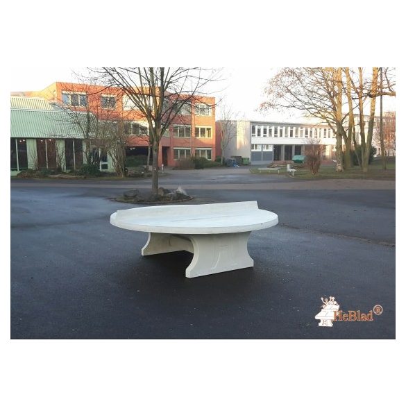 vandal resistant, outdoor HeBlad concrete table tennis table classic natural, round