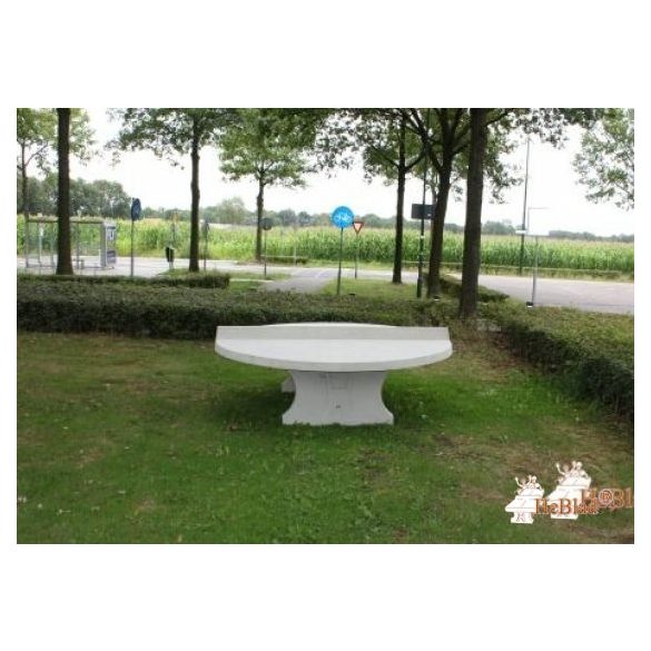 vandal resistant, outdoor HeBlad concrete table tennis table classic natural, round