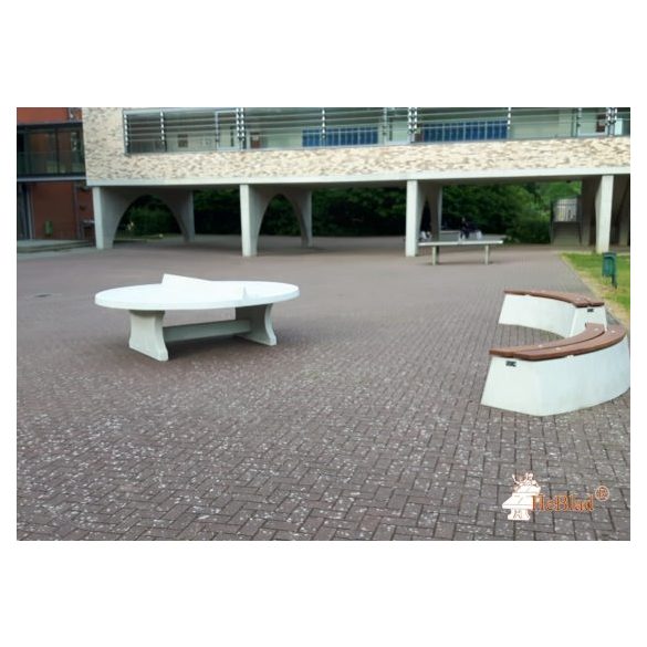 vandálbiztos, kültéri HeBlad beton asztalitenisz asztal klasszikus natúr, kerek