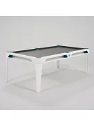 pool biliárdasztal kültéri Cornilleau Hyphen 7' fehér (étkező fedlappal), tenger zöld zsebekkel