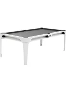 pool billiard table outdoor Cornilleau Hyphen 7' white (with dining table top)