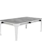 pool billiard table outdoor Cornilleau Hyphen 7' white (with dining table top)