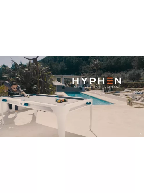 pool billiard table outdoor Cornilleau Hyphen 7' white (with dining table top)