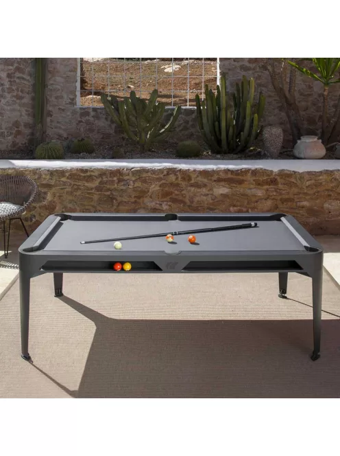 pool billiard table outdoor Cornilleau Hyphen 7' white (with dining table top)