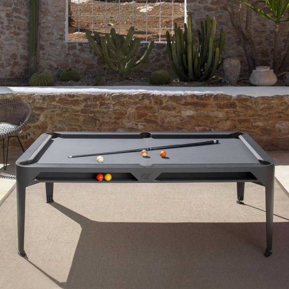 pool billiard table outdoor Cornilleau Hyphen 7' white (with dining table top)