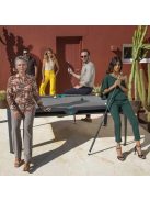 pool biliárdasztal kültéri Cornilleau Hyphen 7' sötétszürke (étkező fedlappal), tenger zöld zsebekkel