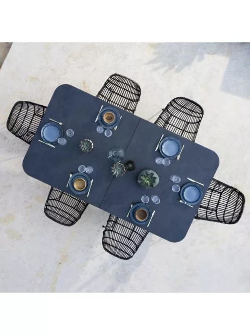 pool biliárdasztal kültéri Cornilleau Hyphen 7' sötétszürke (étkező fedlappal), terrakotta zsebekkel