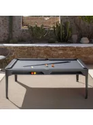 pool billiard table outdoor Cornilleau Hyphen 7' dark grey (with dining table top)
