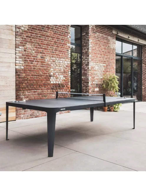 ping pong és étkező asztal  kültéri Cornilleau Hyphen 7' sötét kő színben (szürke-fekete)